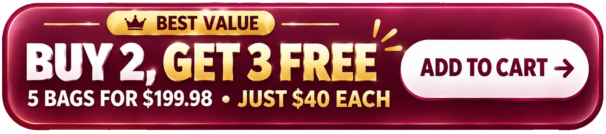 Buy 2 Get 3 Free - 5 Bags for $199.98